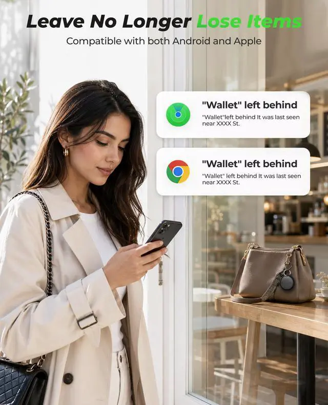 Alt view image 3 of 7 - 2026 Air Tags 4 Pack Tracker Tag for Android & iOS - Bluetooth Tracker with IP68 Waterproof, 100dB Alarm, Replaceable Battery, GPS Tracker Smart Tag for Luggage Keys Wallet Pets Kids, Airtag 4 Pack