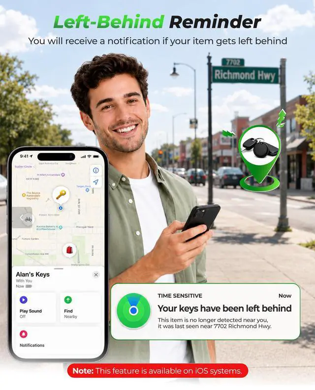 Alt view image 5 of 7 - 2026 Air Tags 4 Pack Tracker Tag for Android & iOS - Bluetooth Tracker with IP68 Waterproof, 100dB Alarm, Replaceable Battery, GPS Tracker Smart Tag for Luggage Keys Wallet Pets Kids, Airtag 4 Pack