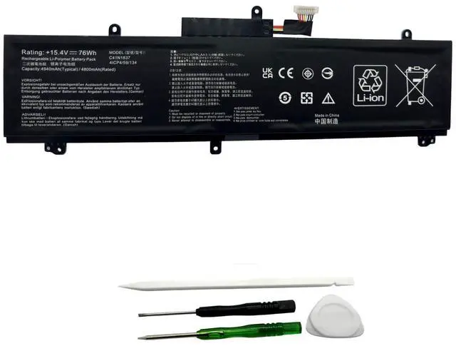 Main image of C41N1837 New Laptop Battery Replacement for ASUS ROG Zephyrus S G15 GA501I GA502 GA502DU GA502GU GU502DU GX502GW GX532GV GU532GW GU502GV GU532GU GU532GV Notebook 0B200-03380100