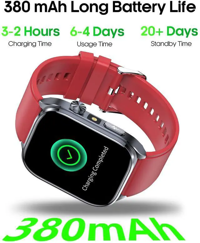 Alt view image 7 of 7 - Advanced Health Smartwatch for Women Men with Real-Time Monitoring of Heart Rate, Sleep Quality and Stress Levels, Always-On DisplayBright Flashlight (Red)