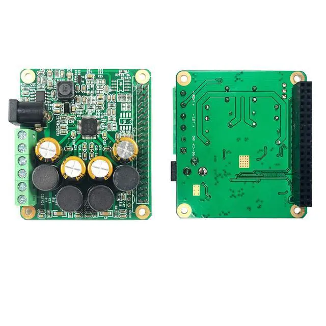 Alt view image 7 of 7 - RPI HiFi AMP HAT TAS5713 Amplifier Audio Module 25W Class-D Power Sound Card Expansion Board for Raspberry Pi 5 4 3 B+ Pi Zero Nichicon Capacitor