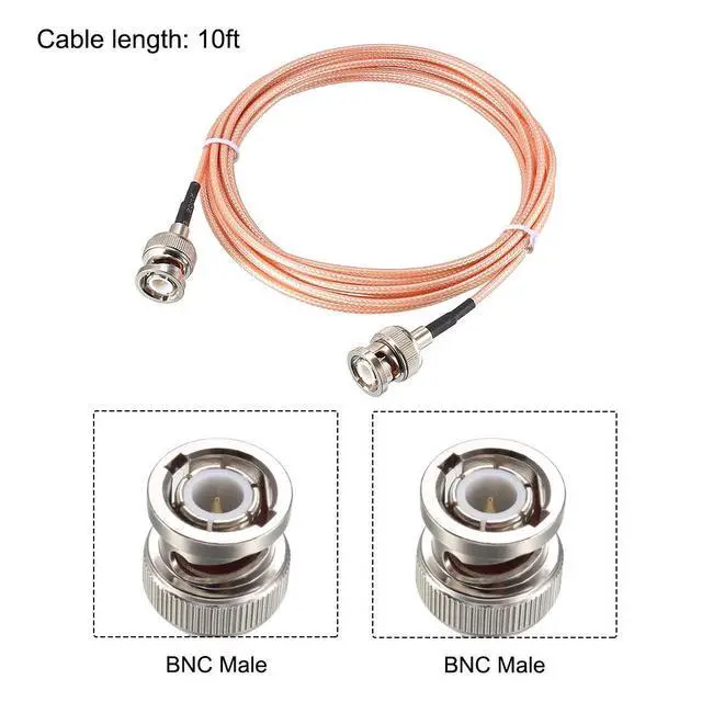 Alt view image 2 of 5 - BNC Male to BNC Male Coax Cable RG316 Low Loss RF Coaxial Cable 50 Ohm 10 Ft for Video Signals,CCTV,DVR,Camera