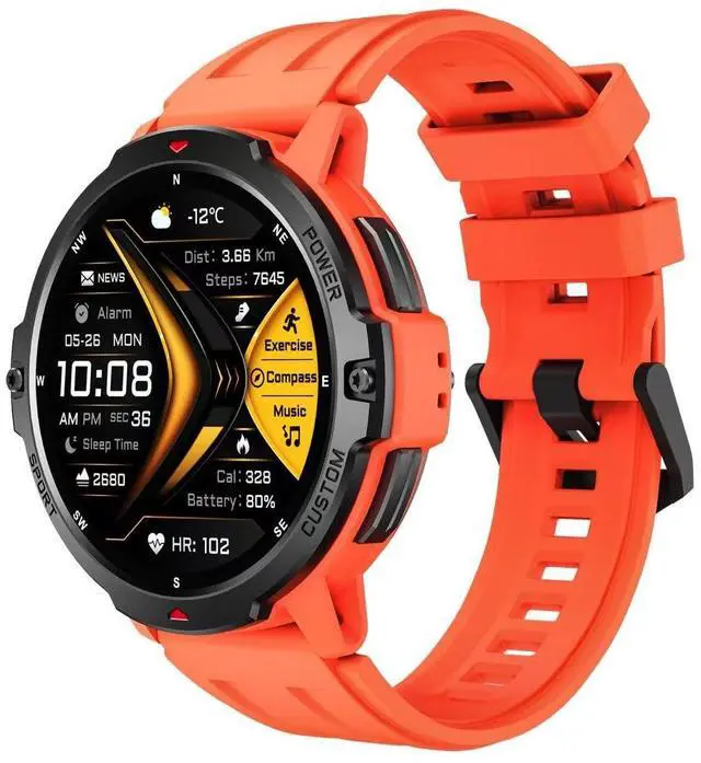 Main image of Outdoor GPS Smartwatch C31 Rugged 3 ATM Waterproof Design, 1.46 TFT Display, 6-Axis Motion Sensors, Built-in GPS Tracking, 580 mAh Long-Life Battery, Bluetooth 5 (Orange)