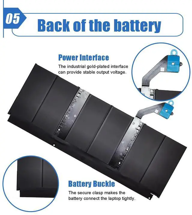 Alt view image 6 of 6 - G3HTA057H Battery Replacement for Microsoft Surface Laptop 3 1872 1873 15'' G3HTA058H 7.58V 45.8Wh 6041mAh(Not fit for 13.5 inch Laptop)