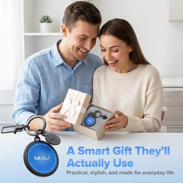 Alt view image 6 of 6 - Air Tracker Tag for iOS and Android, Bluetooth Tracker with Cover | Works with Apple Find My & Google Find Hub Key Finder Item Locator for Luggage, Suitcase, Backpack & Travel Gift