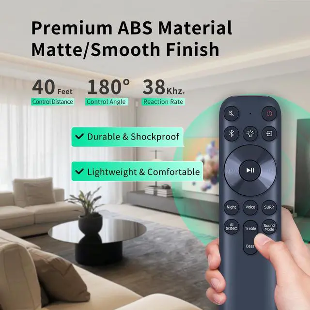 Alt view image 5 of 7 - New Soundbar Remote Control fit for TCL S45H S Class 2.0 Channel S55H S Class 2.1 Channel Sound Bar with Dolby Atmos