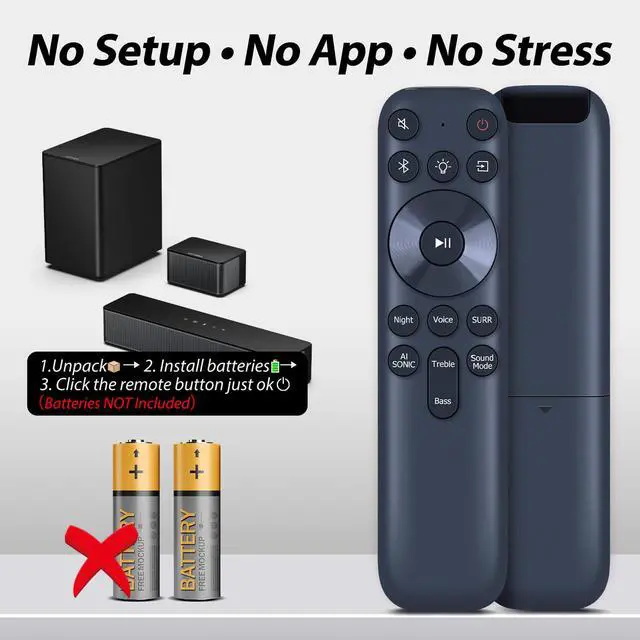 Alt view image 6 of 7 - New Soundbar Remote Control fit for TCL S45H S Class 2.0 Channel S55H S Class 2.1 Channel Sound Bar with Dolby Atmos