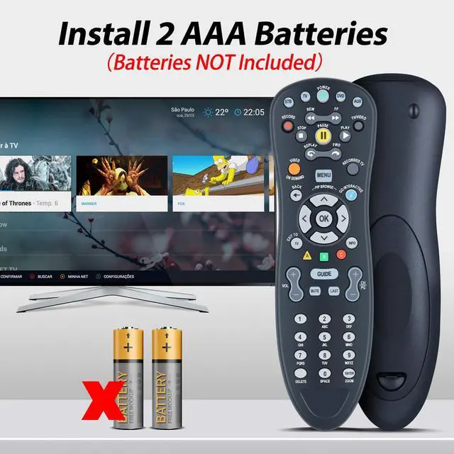 Alt view image 3 of 7 - New Replacement Remote Control for U-Verse S10-S1 S10-S2 S10-S3 S10-S4 Digital TV DVR Uverse Receiver Cable Box C1-517609733288 CYB UG-R31111 TV Compatible