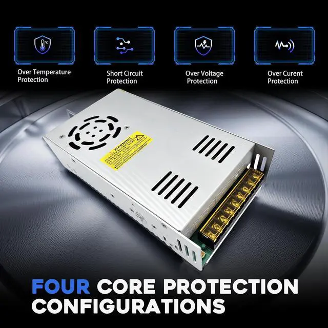 Alt view image 3 of 7 - 110V AC to DC 24V Converter 120V to 24V 25A 600W Power Supply | 25A 600W Switching Power Supply for LED Strip Motor Pump CCTV Camera System Car Stereo 3D Printer
