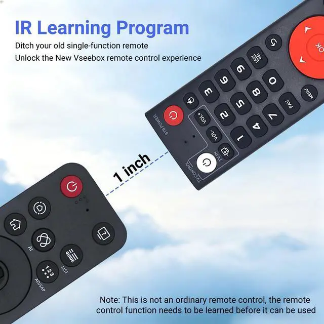 Alt view image 4 of 6 - New V3 Plus Voice Remote Control, Compatible with vSeeBox V3 Plus/Pro Models