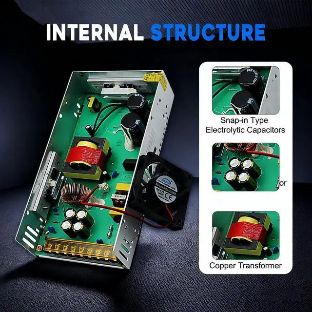 Alt view image 5 of 7 - 110V AC to DC 24V Converter 120V to 24V 25A 600W Power Supply | 25A 600W Switching Power Supply for LED Strip Motor Pump CCTV Camera System Car Stereo 3D Printer