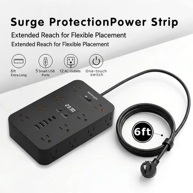 Alt view image 2 of 7 - Surge Protector Power Strip