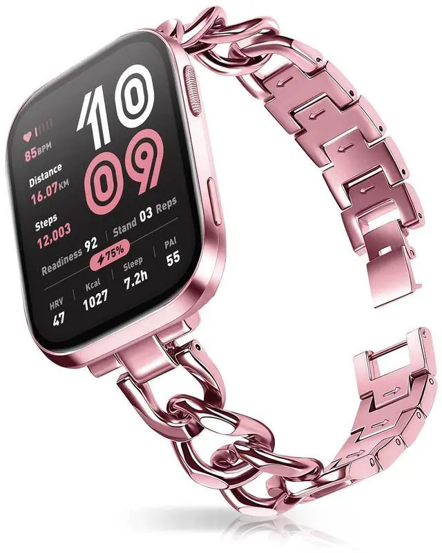 Main image of 22mm Band for Amazfit Cheetah 2 Ultra, Women's Metal | Women's Metal Skeleton Chain Link Replacement Strap for Amazfit Balance Ultra/3/2/Active Max/Bip 6/5/GTR 4/3 Pro