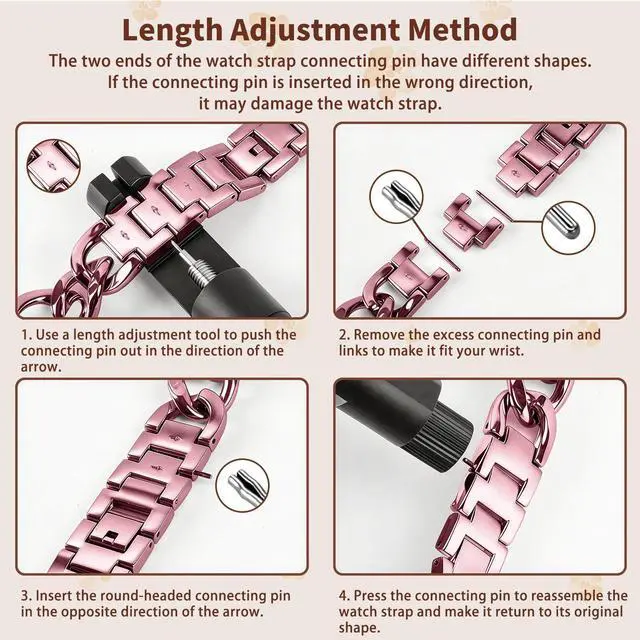 Alt view image 6 of 7 - 22mm Band for Amazfit Cheetah 2 Ultra, Women's Metal | Women's Metal Skeleton Chain Link Replacement Strap for Amazfit Balance Ultra/3/2/Active Max/Bip 6/5/GTR 4/3 Pro