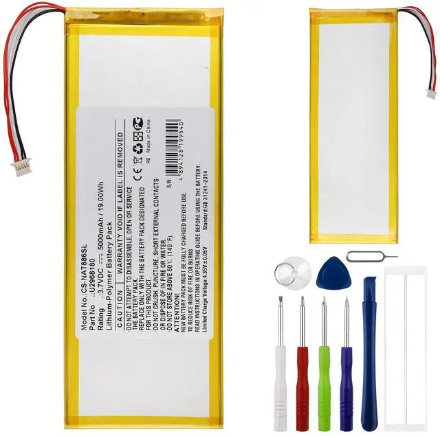 Main image of U2968180 Replacement Battery for ONN 100011886, Surf Tablet 10" Gen 2 Battery with Tools