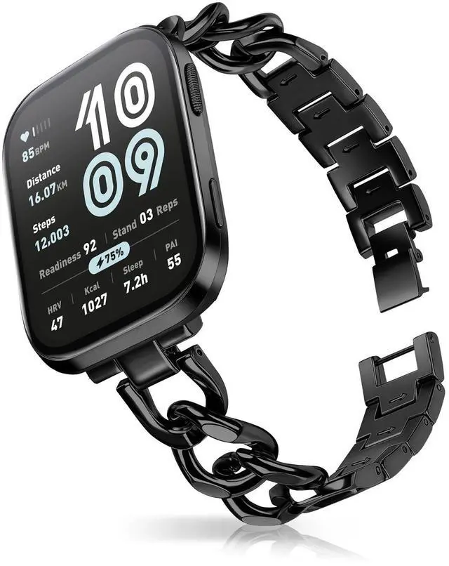 Main image of 22mm Band for Amazfit Cheetah 2 Ultra, Women's Metal | Women's Metal Skeleton Chain Link Replacement Strap for Amazfit Balance Ultra/3/2/Active Max/Bip 6/5/GTR 4/3 Pro