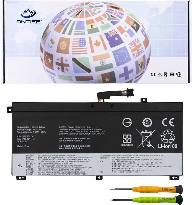Main image of 45N1742 45N1741 45N1743 Laptop Battery for Lenovo ThinkPad T550 T550s T560 | 45N1740 44Wh for ThinkPad W550 W550s P50S Type 20CK 20CJ 20FH 20FJ 20E2 Series SB10K12721 00NY639 3ICP/7/61/70 3ICP7/62/66