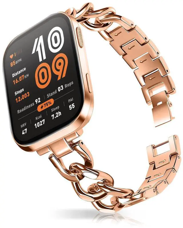 Main image of 22mm Band for Amazfit Cheetah 2 Ultra, Women's Metal | Women's Metal Skeleton Chain Link Replacement Strap for Amazfit Balance Ultra/3/2/Active Max/Bip 6/5/GTR 4/3 Pro