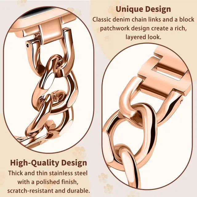 Alt view image 2 of 7 - 22mm Band for Amazfit Cheetah 2 Ultra, Women's Metal | Women's Metal Skeleton Chain Link Replacement Strap for Amazfit Balance Ultra/3/2/Active Max/Bip 6/5/GTR 4/3 Pro