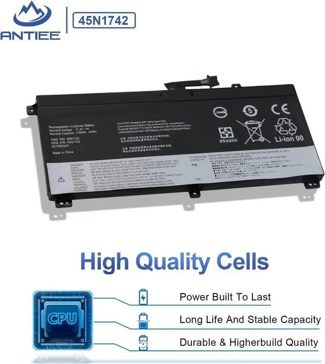 Alt view image 4 of 7 - 45N1742 45N1741 45N1743 Laptop Battery for Lenovo ThinkPad T550 T550s T560 | 45N1740 44Wh for ThinkPad W550 W550s P50S Type 20CK 20CJ 20FH 20FJ 20E2 Series SB10K12721 00NY639 3ICP/7/61/70 3ICP7/62/66