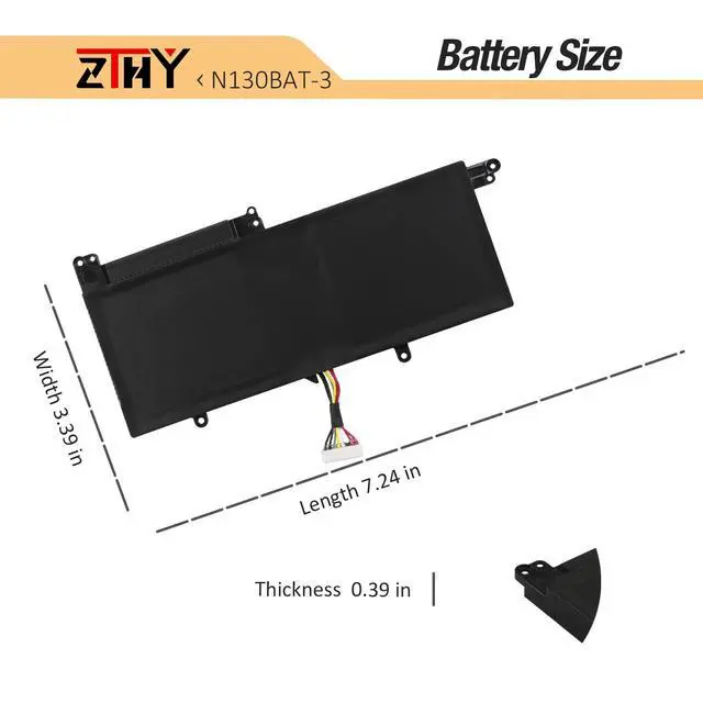Alt view image 7 of 7 - N130BAT-3 Laptop Battery Replacement for Clevo B1301 B1504 N130BU N130WU | N131BU N141ZU N151ZU Sager NP3132 NP3145 NP3156 Tuxedo InfinityBook Pro 13 V2 14 V3 Galago pro 2 3 Schenker Slim 13 14 15