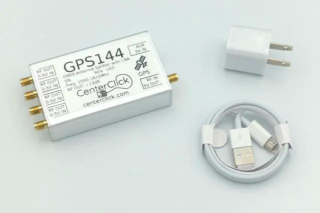 Main image of GPS14x GPS/GNSS 4-Way Splitter for Powered Antennas (GPS144)