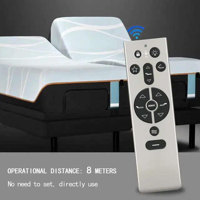 Alt view image 4 of 7 - Replacement Remote Control for TEMPUR Ergo, Tempur-Pedic, KEESON Adjustable Bed, RF396B JLDK.111.13.01