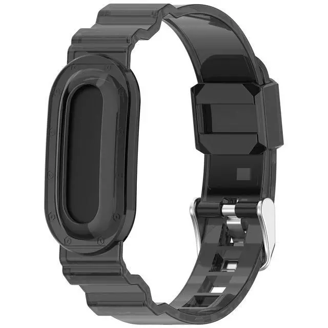 Alt view image 2 of 7 - Silicone Band Compatible with Google Fitbit Air, Replacement Sport Strap, Soft Translucent Watch Band with Secure Metal Buckle, Adjustable Lightweight Wristband for Men Women, Band Only