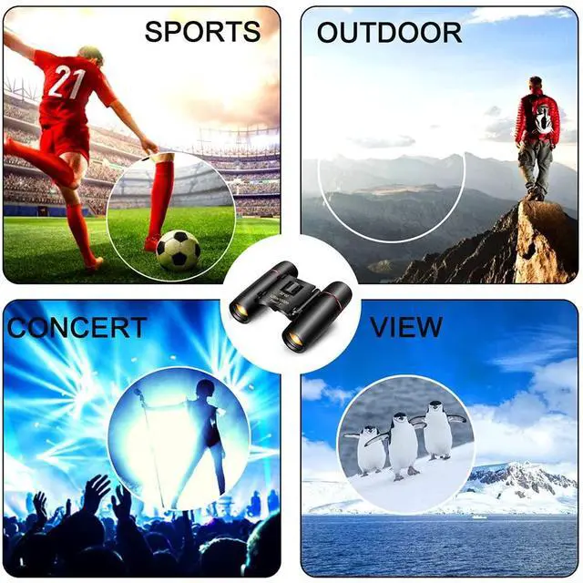 Alt view image 6 of 7 - Mini Compact Binoculars for Adults Kids, Mini Pocket Folding Binoculars with Clear Low Light Vision, Lightweight Waterproof Binocular for Bird Watching Outdoor Hunting Travel Sightseeing