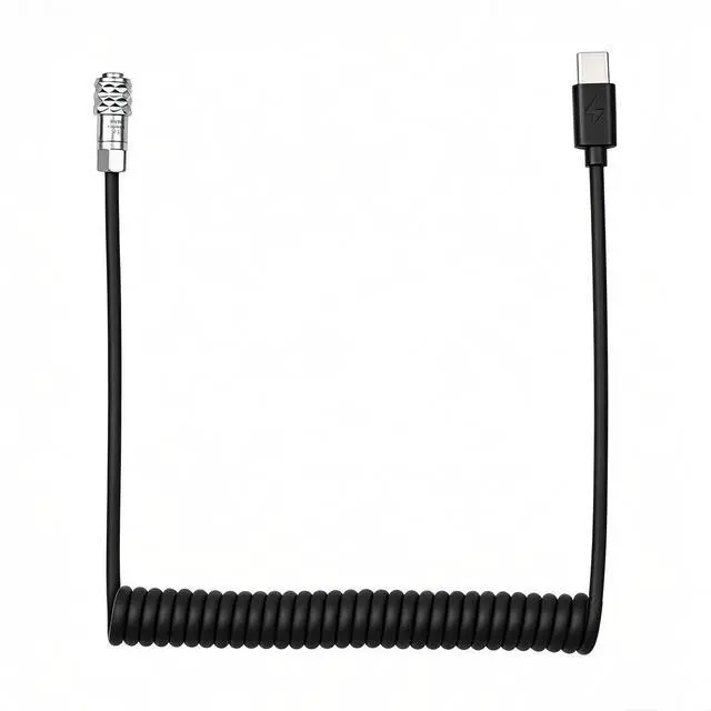Main image of USB Type C to BMPCC 4K/6K Coiled Data Spring Power Cable 9V/12V | for Blackmagic Pocket Cinema Camera