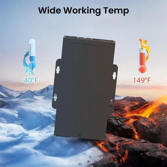 Alt view image 5 of 6 - PROCET PoE Iniector 75W Active PoE++ Gigabit, 6KV Surge Protection, -40°F to 149°F for Duhua/Axis PTZ Camera, Sisco/Ubiquiti AirFiber mmWave Bridge/Wireless Access Point, Smart Factory, Small Cell