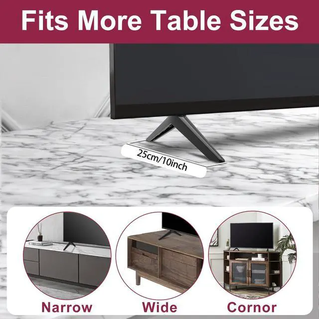 Alt view image 5 of 7 - Replacement TV Stand Legs for Vizio, TV Stand Tabletop for Vizio D32F-J04 D43F-J04, Only for D32F-J04 D43F-J04 Smart TV, Not Universal Legs, with Screws and Instructions