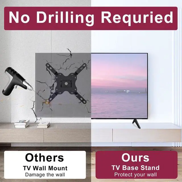 Alt view image 4 of 7 - Replacement TV Stand Legs for Vizio, TV Stand Tabletop for Vizio D32F-J04 D43F-J04, Only for D32F-J04 D43F-J04 Smart TV, Not Universal Legs, with Screws and Instructions