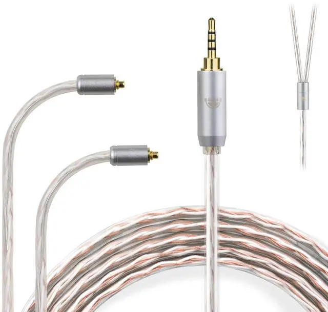 Main image of 4 Core MMCX to 2.5mm for Shure MMCX Upgrade Cable for SE215 SE315 SE425 SE535 SE535LTD SE846 FH9 FA9 FH5S BGVP UE900s T2 T3 AK T8iE XELENTO Remote FH1 F9 F9PRO AM05 W80 3.94FT