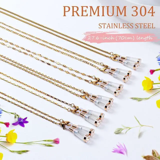 Alt view image 2 of 6 - Fashion Magnetic Anti-Lost for Airpod Strap Necklace Lanyard, Neckband for AirPods 3 2 1/ Pro/ Pro 2(Gold Cable Design)