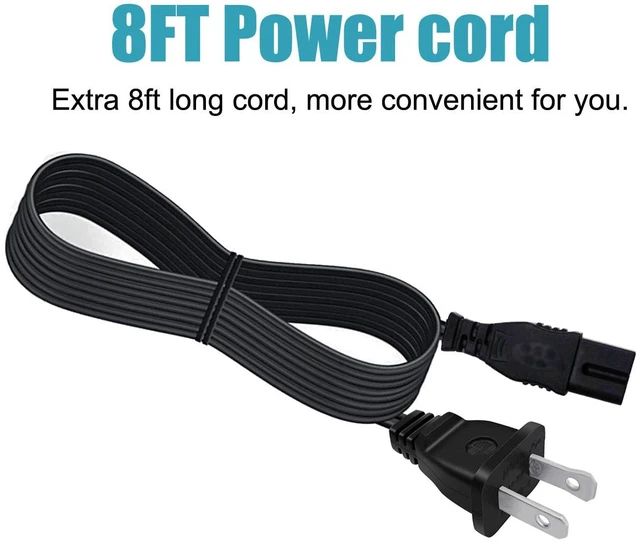 Alt view image 2 of 6 - 8ft AC Power Cord Replacement for Yamaha CLP-130 AC Cable Replacement for Yamaha CVP-96 CLP-411 CLP-511 CLP-230 CLP-300 CLP-320 CLP-570 CLP-611 YDP-101 CVP-700 CVP-109 CVP-107 CVP-105