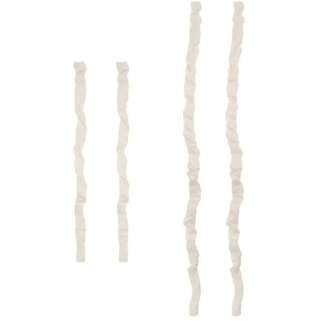 Alt view image 6 of 6 - 4 Pcs Fabric Cord Cover Set, Includes 47.2 in and 70.9 in Cable Management Sleeves, Beige Cotton Linen Cord Covers for Chandelier Lighting Wires, Easy to Install