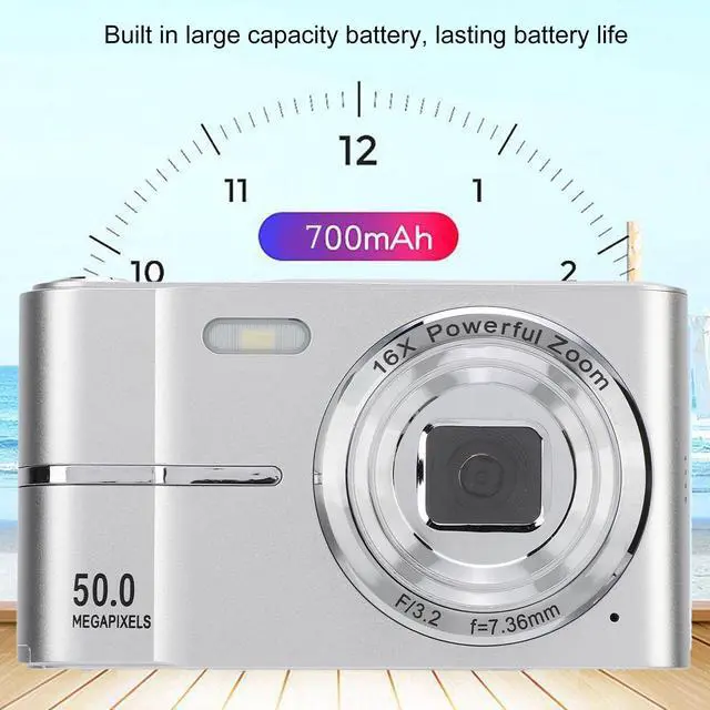 Alt view image 3 of 7 - Digital Camera, Autofocus FHD 1080P 50MP Vlogging Camera, 16X Zoom Portable Camera Compact Small Video Cam Shoot Digital Camera for Beginner