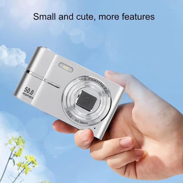 Alt view image 2 of 7 - Digital Camera, Autofocus FHD 1080P 50MP Vlogging Camera, 16X Zoom Portable Camera Compact Small Video Cam Shoot Digital Camera for Beginner