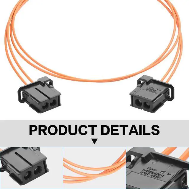 Alt view image 3 of 6 - Auto Fiber Optical Optic Loop Cable 1M/3.3FT Anti-Pull Waterproof High Temperature Resistant PBT Audio Amplifier Car Most Fiber Optic Cable (Male to Male)