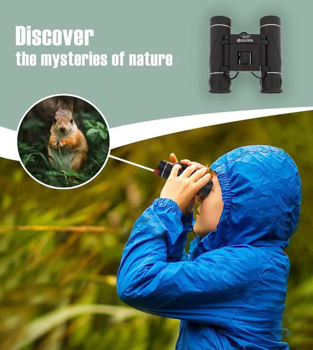 Alt view image 2 of 6 - SpectrumOI Binocular for Kids,10X25 Kid Binoculars, Binoculars for Kids 8-12, Toy Binoculars for Kids 5-7