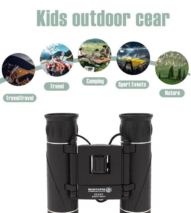 Alt view image 6 of 6 - SpectrumOI Binocular for Kids,10X25 Kid Binoculars, Binoculars for Kids 8-12, Toy Binoculars for Kids 5-7