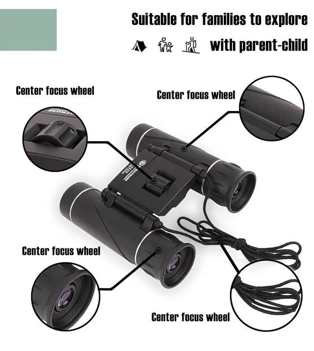 Alt view image 5 of 6 - SpectrumOI Binocular for Kids,10X25 Kid Binoculars, Binoculars for Kids 8-12, Toy Binoculars for Kids 5-7