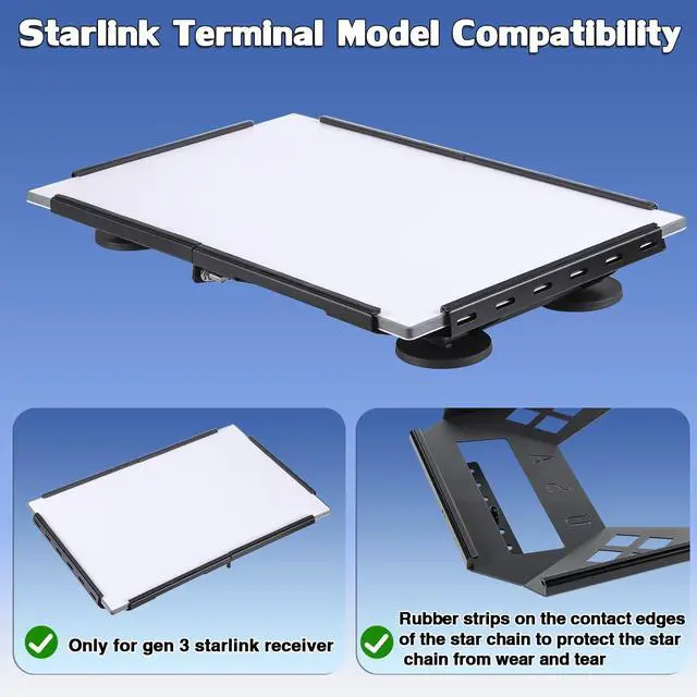 Alt view image 4 of 6 - Starlink Gen 3 Magnetic Roof Mount, Starlink Standard Mount for Van Roof, Heavy-Duty & Quick Release Magnet Mounting Kit for RV, Boat, Truck