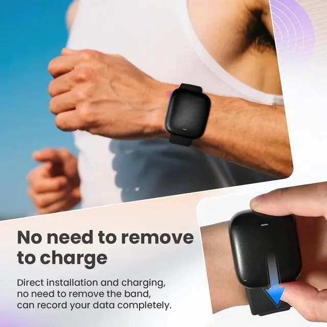 Alt view image 2 of 7 - Silicone-Band for Whoop-4.0/5.0 - Waterproof-Sweatproof Sports Wristband for Whoop4.0/5.0 Peak/One, Adjustable-Straps in 4.9 Inch~8.9 Inch for Swimming/Hiking/Outdoor, Men Women