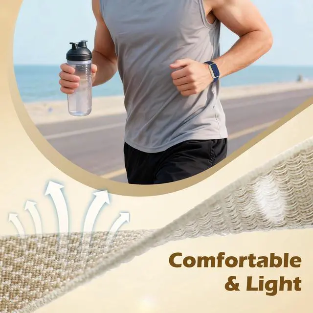 Alt view image 3 of 7 - Nylon-Band Compatible with Polar-Loop - Soft Breathable Strap | Visible Armband 2.0 replacement for Polar Loop. Secure hook-loop closure, comfortable adjustable wristband for men & women