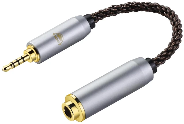 Main image of 2.5MM Male to 4.4MM Female AC8G OFC Adapter Cable,Aging Resistance PVC Material,Metal Shell,Gold-Plated Plug 2.7inch 4.4MM Female