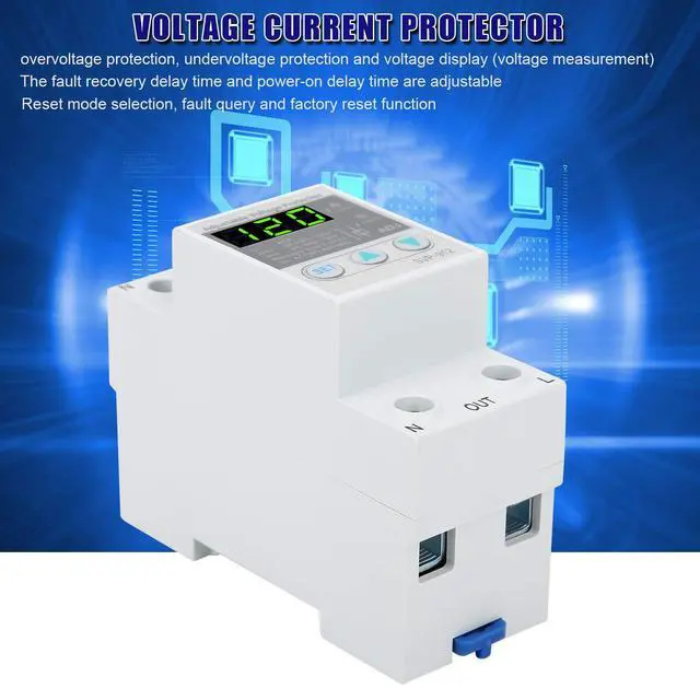 Alt view image 5 of 7 - SVP-912 Voltage Protector Adjustable Under Over Voltage Protection, Protector Current Stabilizer Voltmeter, Smart Circuit Breaker, Voltage Protector Relay (40A)