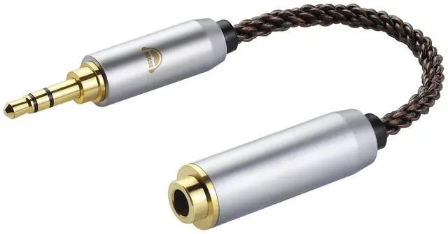 Main image of 3.5MM Male to 4.4MM Female Conversion Cable AC8G OFC Adapter Cable,Aging Resistance PVC Material,Metal Shell,Gold-Plated Plug 2.7inch 4.4MM Female