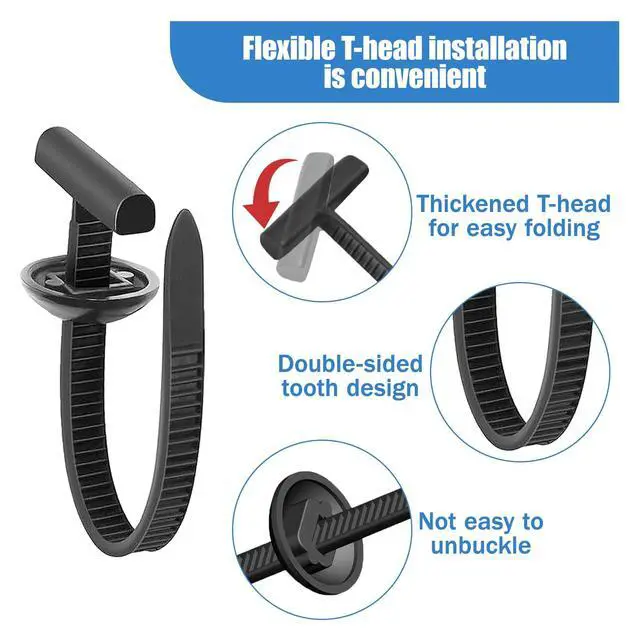 Alt view image 4 of 6 - 200PCS Upgraded Nylon Zip Ties with Pliers & Storage Box, Self-Locking UV-Resistant Heavy-Duty Fasteners for Car Bumper Fender Engine Cover Repair, Home Garden Outdoor Organization